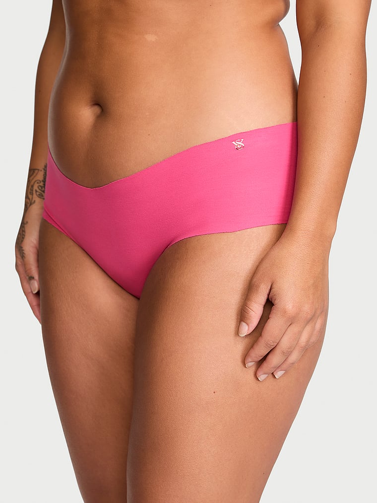 Victoria's Secret, No-Show No-Show Cotton Hiphugger Panty, Rose, onModelFront, 1 of 3 Sofia  is 5'8" and wears Large