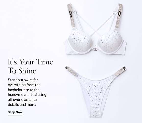 It is your time to shine. Standout swim for everything from the bachelorette to the honeymoon-featuring all-over diamante details and more. Shop Now.