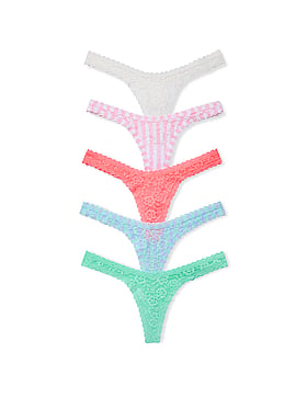 5-Pack Lacie Ultra-Mini Scoop Thong Panties