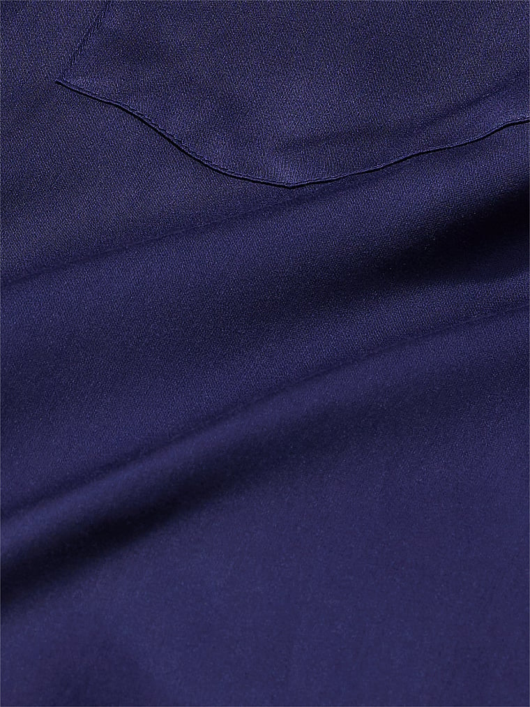 PINK TENCEL™ Long-Sleeve Sleepshirt, Midnight Navy, detail, 4 of 5