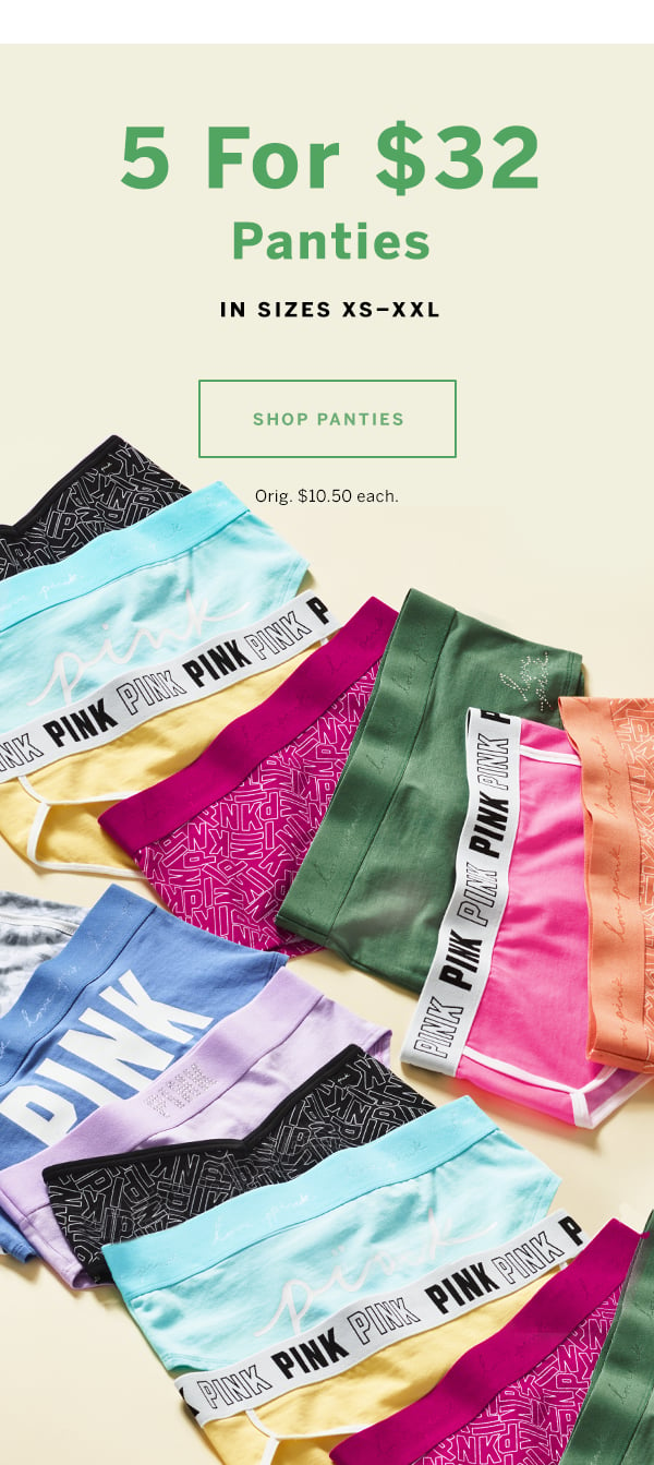 5/$32 Panties ship FREE - Victorias Secret PINK