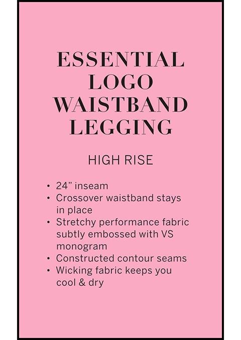 New Victoria’s Secret Essential Pocket Legging Size 6 pink rose stretch high