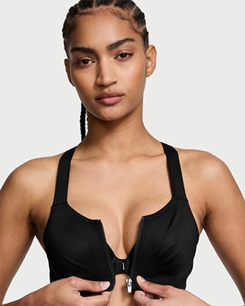 Buy VSX Knockout™ Front-Close Sports Bra, Black Vsx Logo - Order