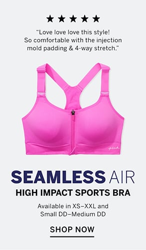 Love love love this style. So comfortable with the injection mold padding and 4 way stretch. Seamless Air High Impact Sports Bra. Available in XS XXL and Small DD Medium DD. Shop Now.