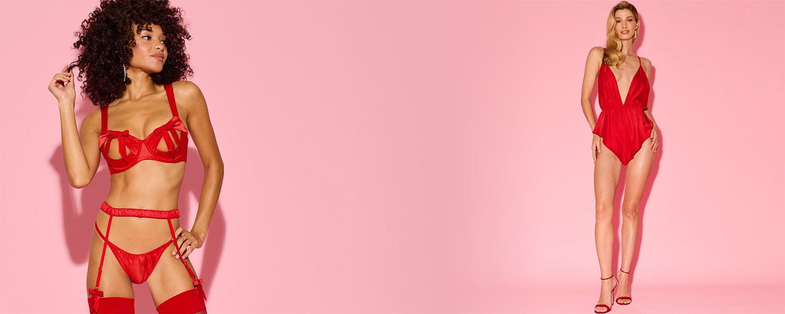 <p>New Red-Hot Lingerie. Festive details in the sexiest color of the season make bedtime the best time.</p>