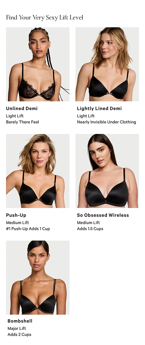 Buy Bombshell Add-2-Cups Push-Up Bra, Black - Order Bras Buy Bombshell Add-2-Cups Push-Up Bra, Black - Order Bras