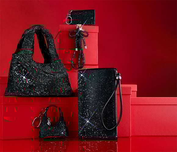 Dripping In Sparkle. No holiday outfit is complete without a little extra shine.