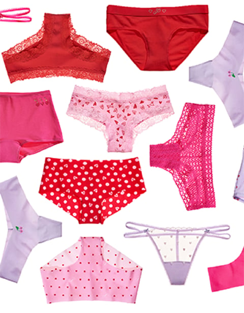PINK: The Cutest Bras, Panties, Apparel, Beauty, Swimwear, & more | Gemusterte Kleider