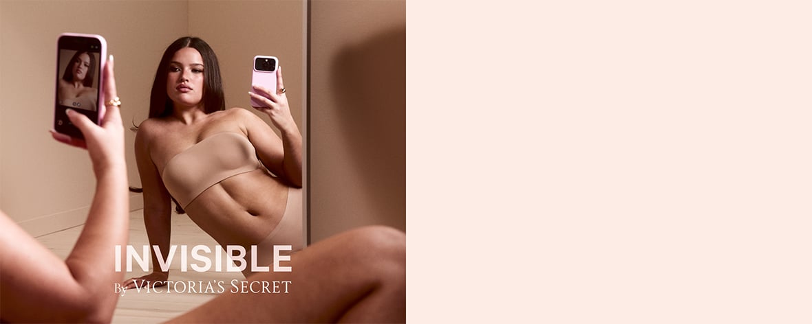 Invisible by Victorias Secret Push-Up Wireless Bandeau Strapless. Molded padding for medium lift, Stay-in-place support, Smoothing wings. Shop Now.