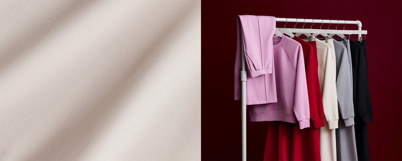 New from Everyone’s Favorite Fabric: Featherweight Knit. Featuring an ultra-soft, cozy, fine-knit texture with 4-way stretch.