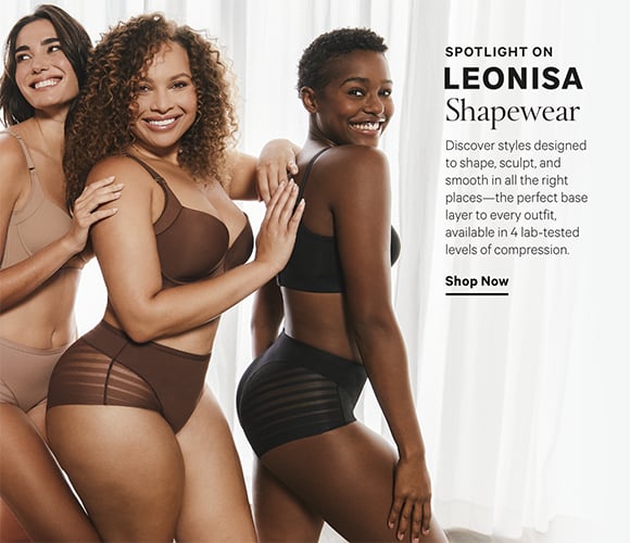 LEONISA Women's Shapewear & Lingerie CATALOG August 2018 big breasted  models