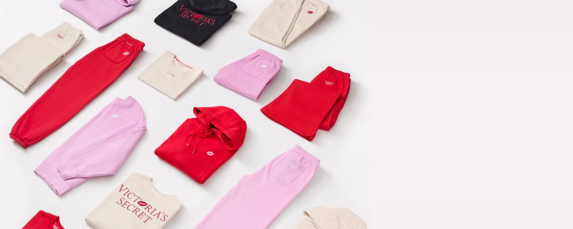 Angel Essentials. Supermodel Style for Off-Duty Days. Pieces designed for a cool, casual aesthetic—now in new V-Day colors.