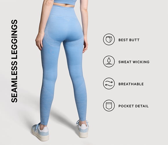 Seamless Leggings Best Butt&#160;Sweat Wicking&#160;Breathable&#160;Pocket detail.