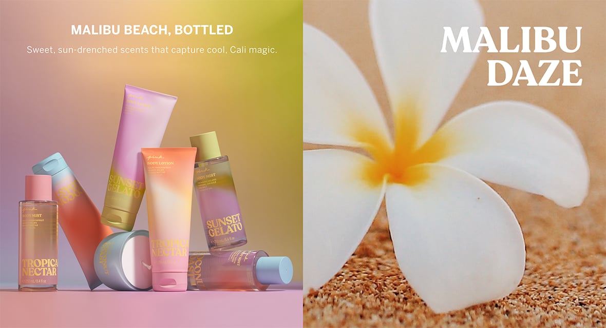 Malibu Beach, Bottled Sweet, sun-drenched scents that capture cool, Cali magic.