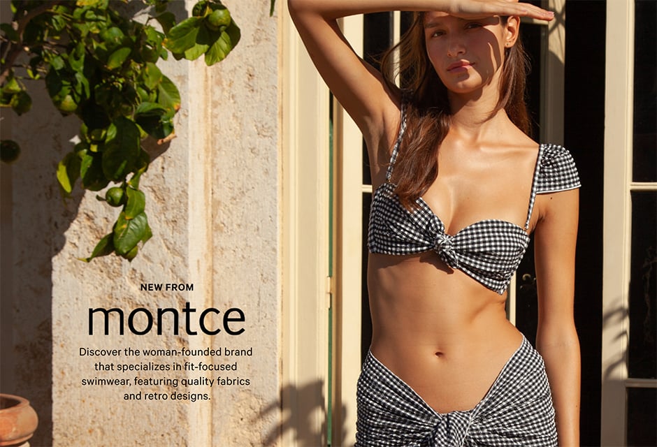 New from Montce. Discover the woman-founded brand that specializes in fit-focused swimwear, featuring quality fabrics and retro designs.