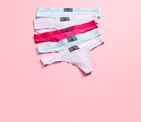 New Valentine-Ready Panties. Our most-loved shine patch, now with a just-dropped heart detail (orig. up to $14.50 each). Shop 5/$32 Panties.