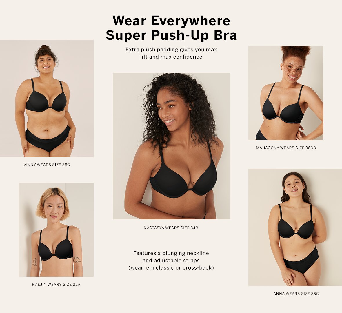 Wear everywhere super push up vs bombshell Clearance