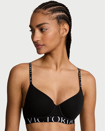 Lightly Lined Demi T-Shirt Bra. Infinity Edge neckline is nearly invisible under clothes.