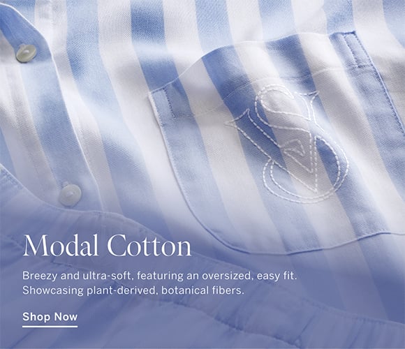Modal Cotton Breezy and ultra soft, featuring an oversized, easy fit. Showcasing plant derived, botanical fibers.