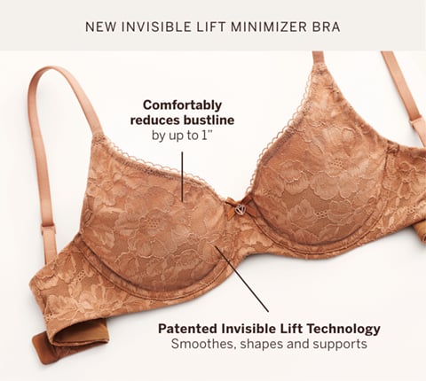 LAST CLANCE SALE! Women's Plus Size Back Appeal Minimizer Underwire Bra,  Pink, 38/85E 