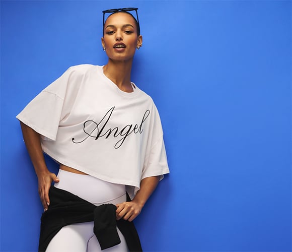 New Angel Essentials Loungewear. Pieces designed for a cool, casual aesthetic. Shop Now.