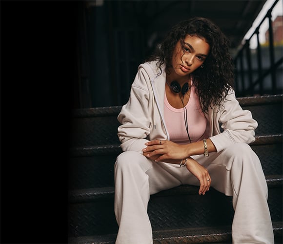 Angels Wear Cotton Fleece. Cozy is cool with a matching zip-up and jogger. 