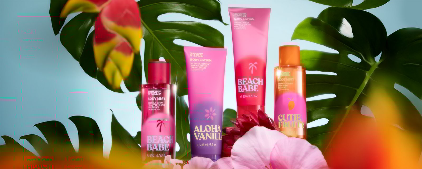 New Tropic Like It is Hot. Packed with tropical florals and juicy fruits, these lush scents serve getaway energy.