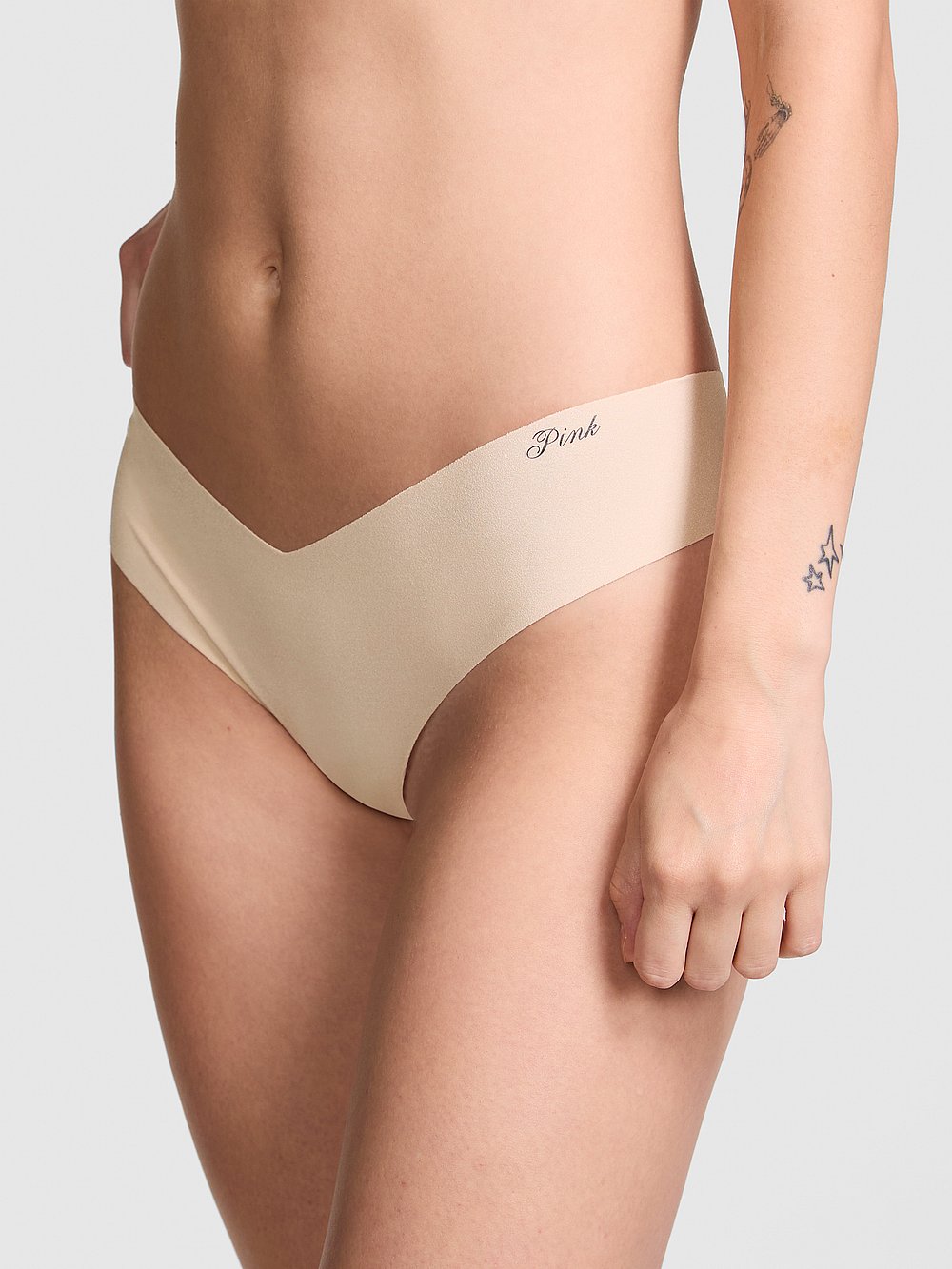 Women's PINK No-Show High-Leg Thong Panty