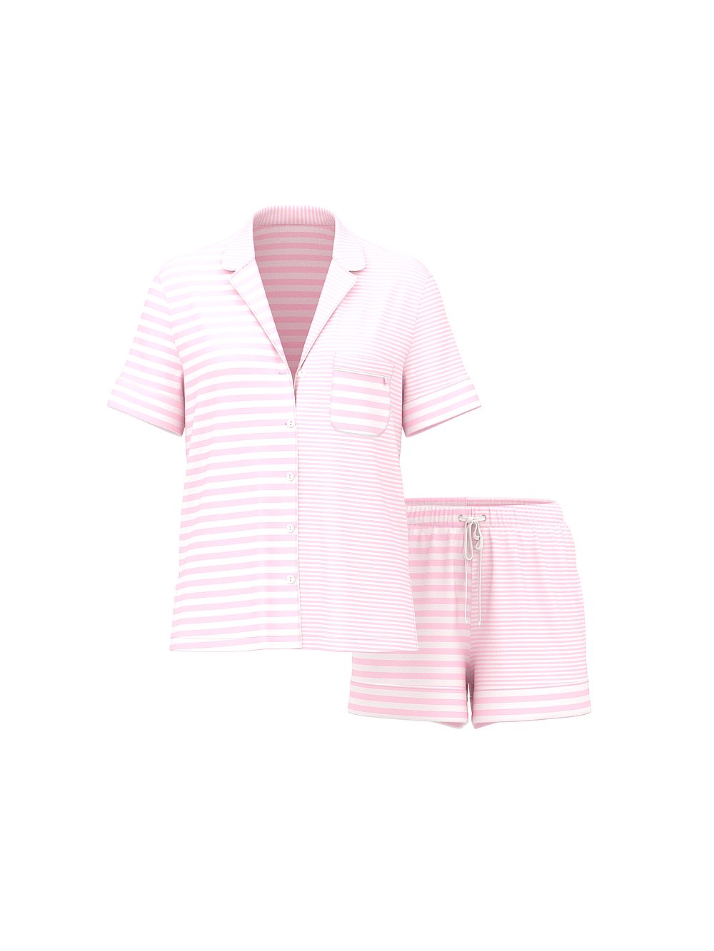 Victoria's Secret, Victoria's Secret SoSoft&trade; Modal Ultra-Fine Short Pajama Set, Print, offModelFront, 3 of 3