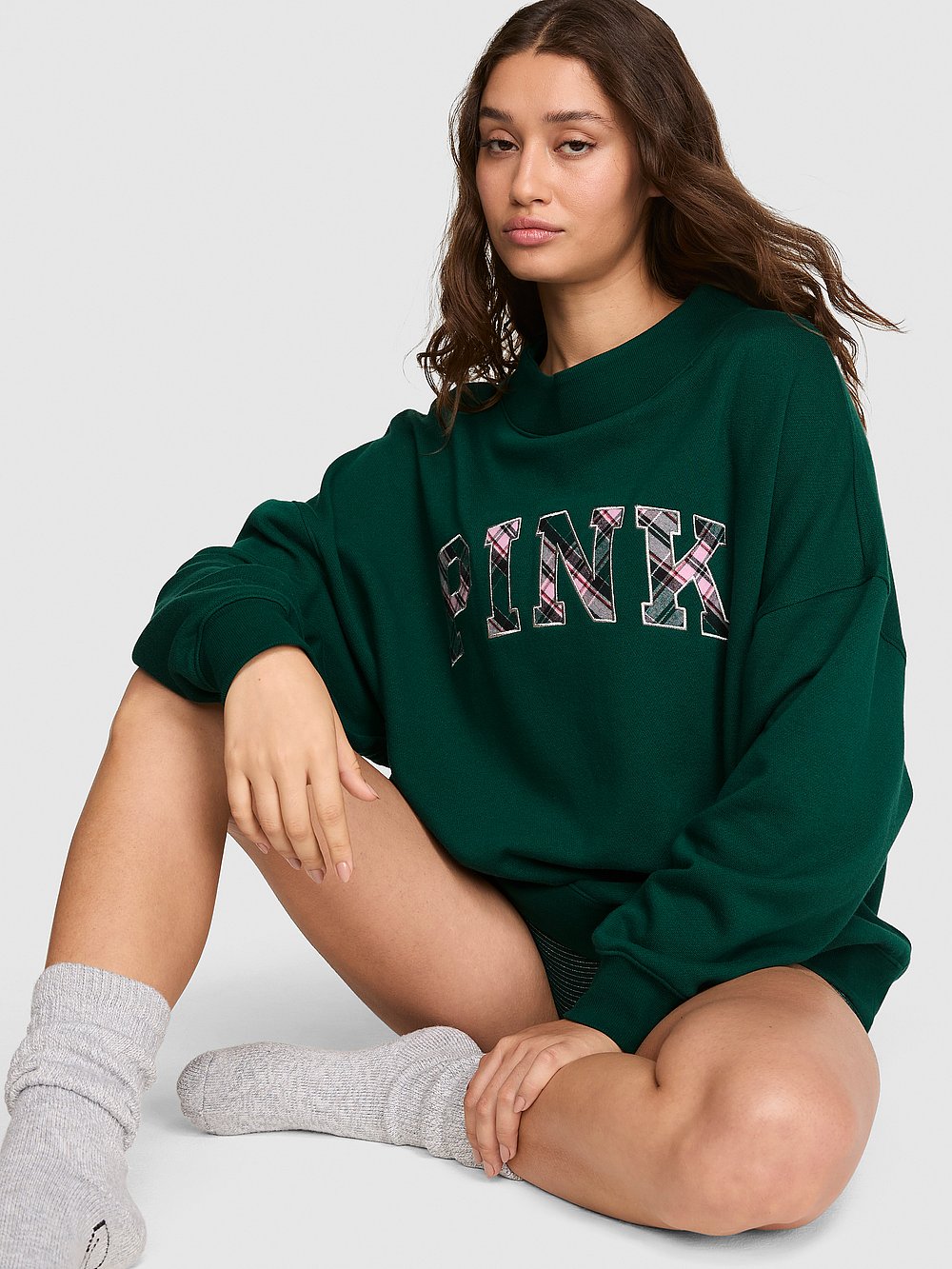 Campus Fleece™ Oversized Mock-Neck Sweatshirt