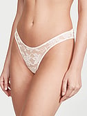 Shine Chain Strap Lace Brazilian Panty
