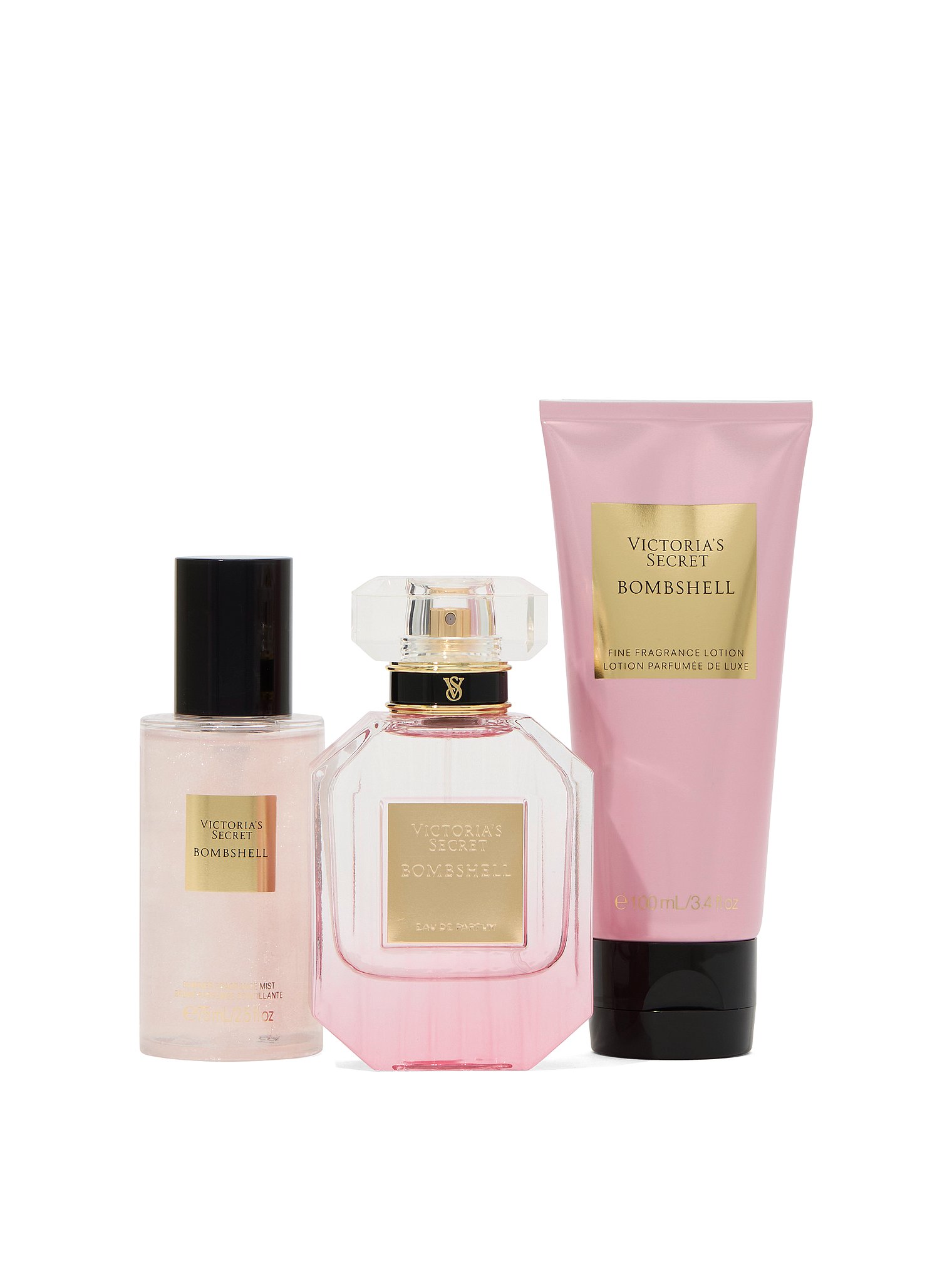 Victoria's Secret, Подарунковий набір із 3 парфумів Fine Fragrance Bombshell, Bombshell, onModelFront, 1 з 4