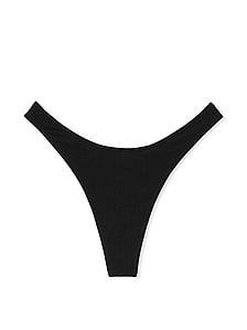 M Victoria's Secret V String Stretch Cotton Logo Mania Thong Underwear Ensign