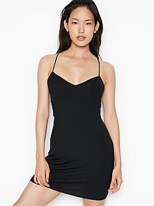 black mini slip