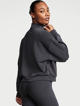 Sweat Victoria's Secret Sport - Velours Noir - Dos Ouvert - Taille L - Neuf Avec étiquettes