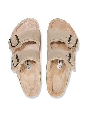 Arizona Shearling Suede Sandals