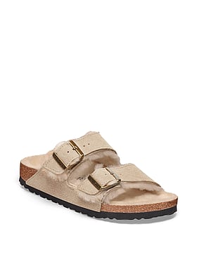 Arizona Shearling Suede Sandals