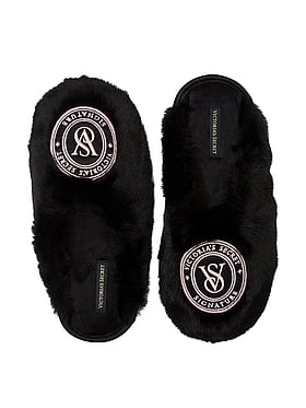 Closed-Toe Faux Fur Slippers