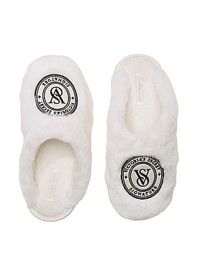 Closed-Toe Faux Fur Slippers