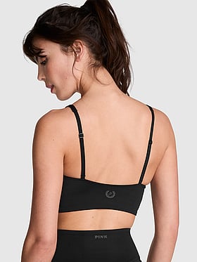 Relay Ruched Plunge Sports Bra