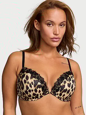 Smooth Lace-Trim Push-Up Bra
