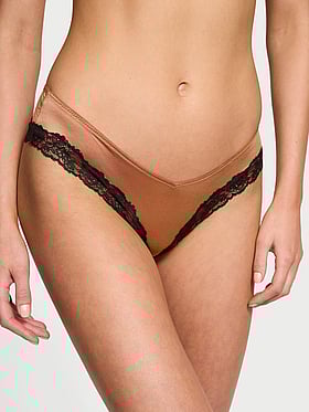Lace-Trim High-Leg Cheeky Panty