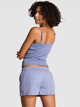 Boxy Cotton Pajama Shorts