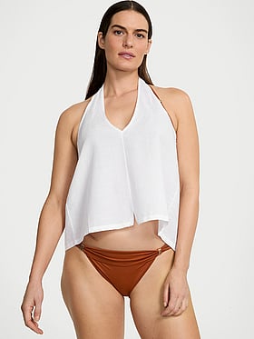 Beachwear Linen Halter Top