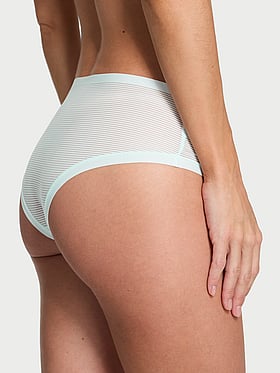 No-Show Stripe Mesh Cheeky Panty