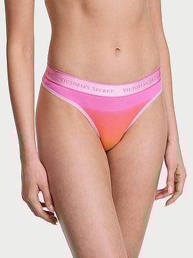 Logo Cotton Thong Panty