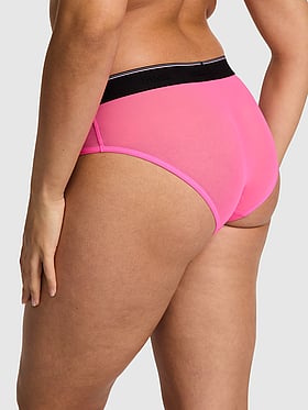 Logo Mesh Hiphugger Panty
