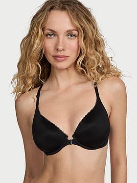 Smooth Lightly Lined Front-Close Full-Coverage Bra