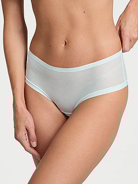 No-Show Stripe Mesh Cheeky Panty