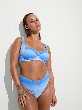 Essential Cinched High-Waist Bikini Bottom